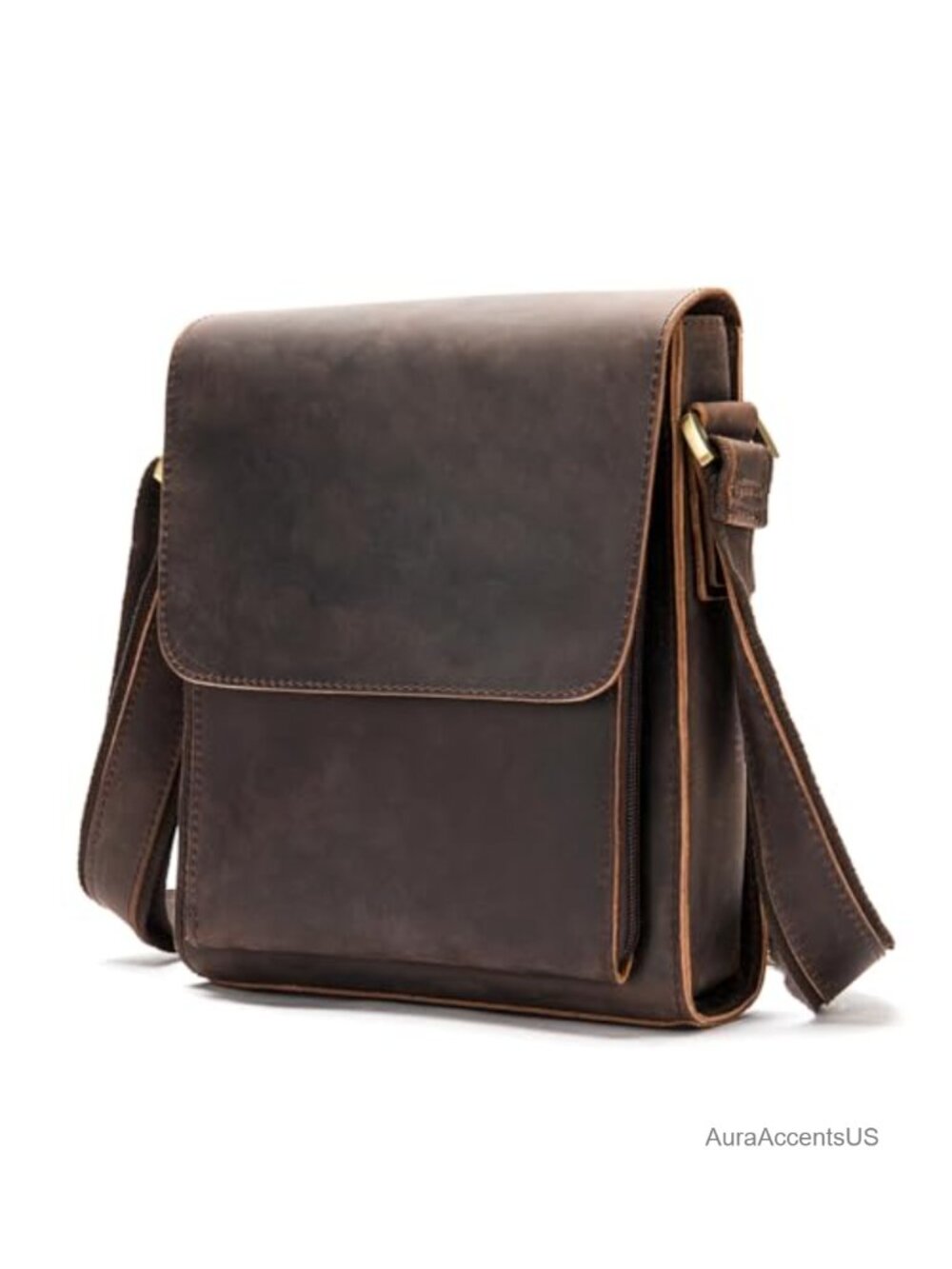 Genuine Leather Messenger Bag Crossbody Shoulder Bag for Work Travel